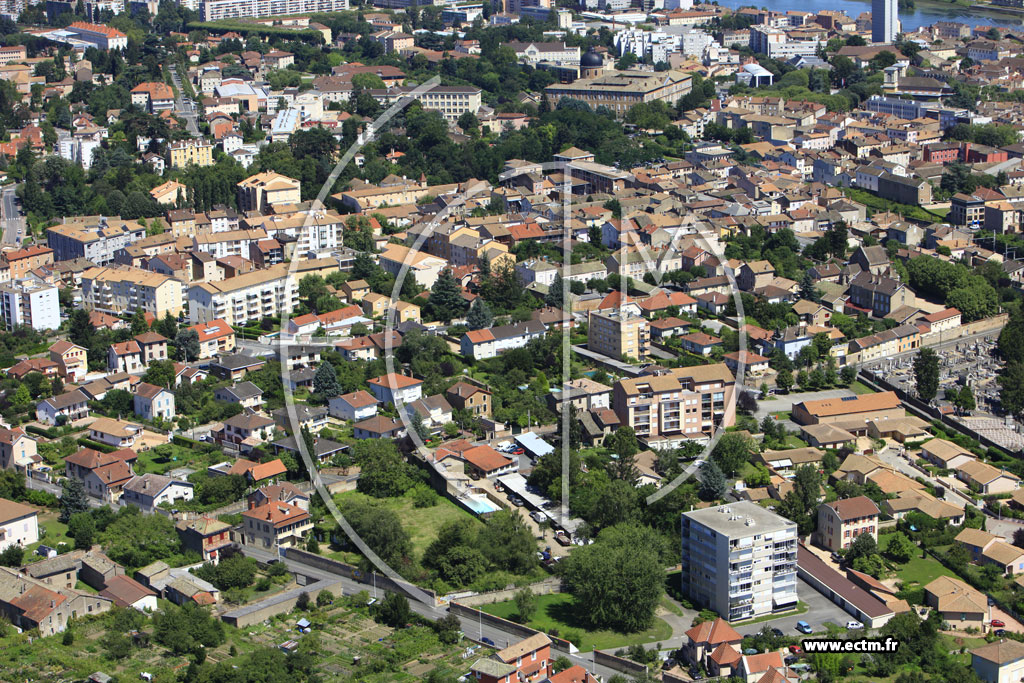 Photo arienne de Mcon (Boulevard de la Libert)