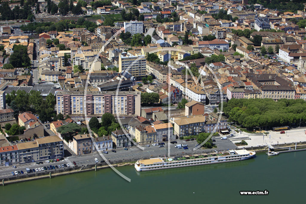 Photo arienne de Mcon (Quai des Marans)