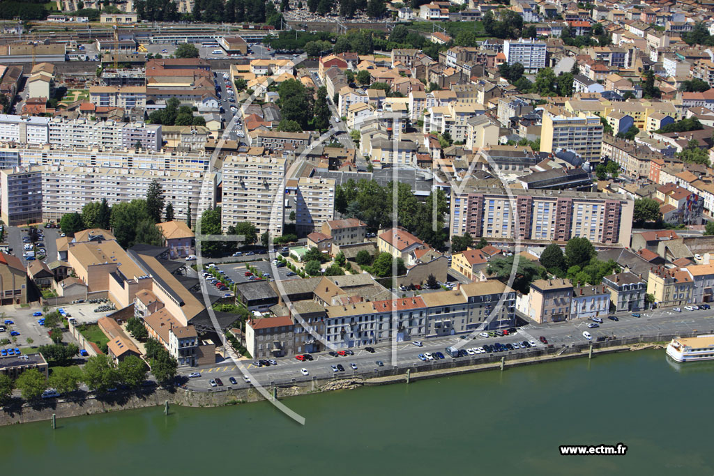 Photo arienne de Mcon (Quai des Marans)
