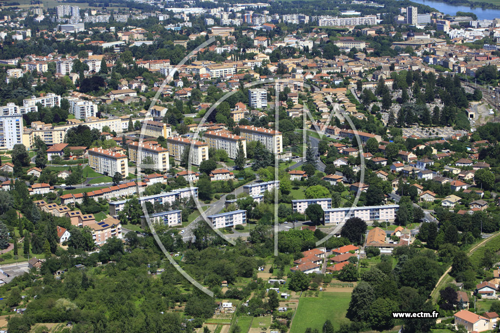 Photo arienne de Mcon (Route de Bioux)