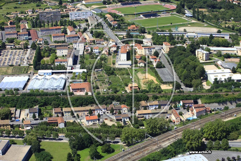 Photo arienne de Mcon (Route de Lyon)