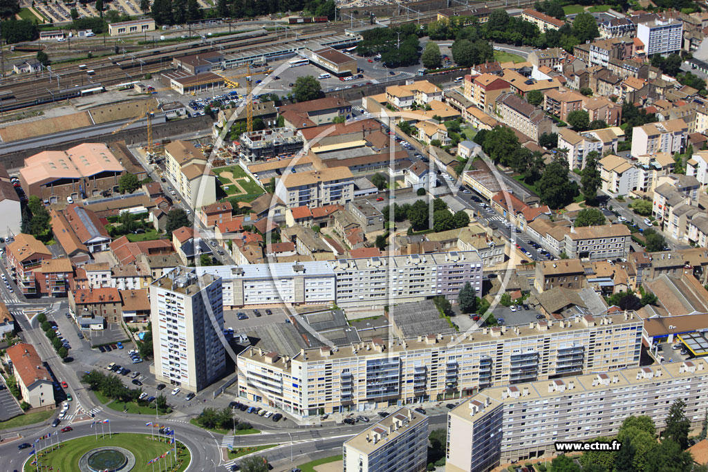 Photo arienne de Mcon (Rue de Lyon)