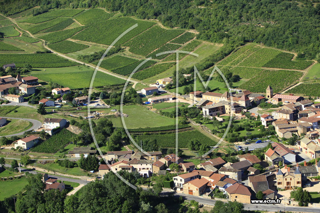 Photo arienne de Pierreclos (Carruge)