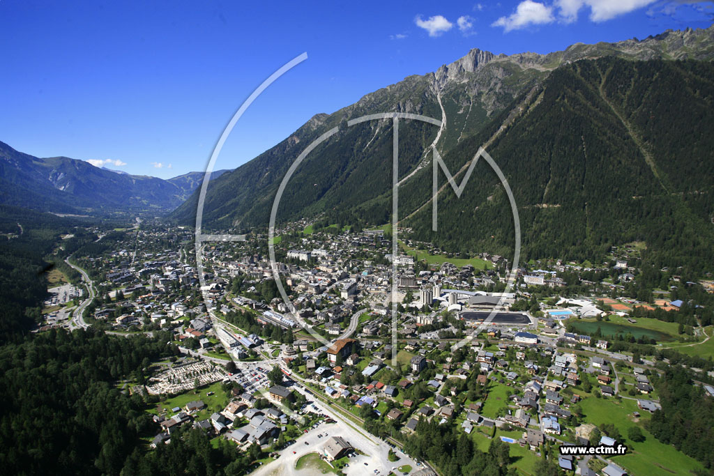 Photo arienne de Chamonix-Mont-Blanc