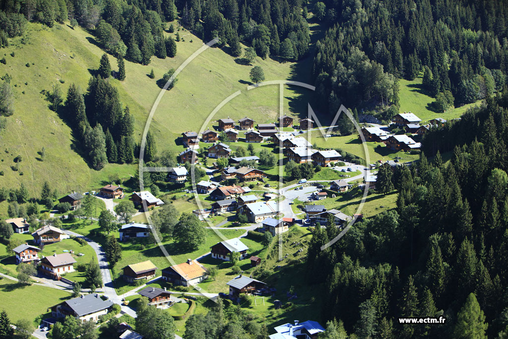 Photo arienne de Les Contamines-Montjoie