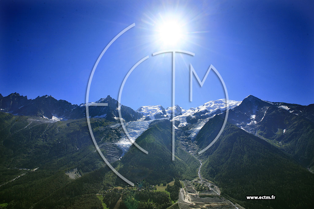 Photo arienne de Mont-Blanc (Glaciers des Bossons et de Taconnaz)