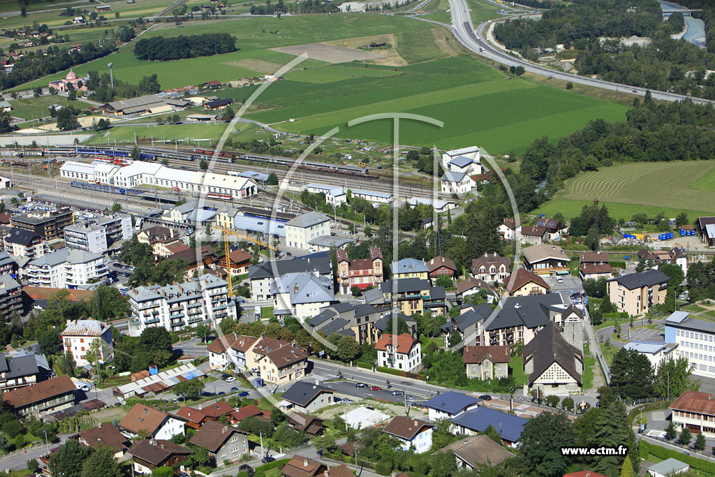Photo arienne de Passy (Route de Saint-Gervais)