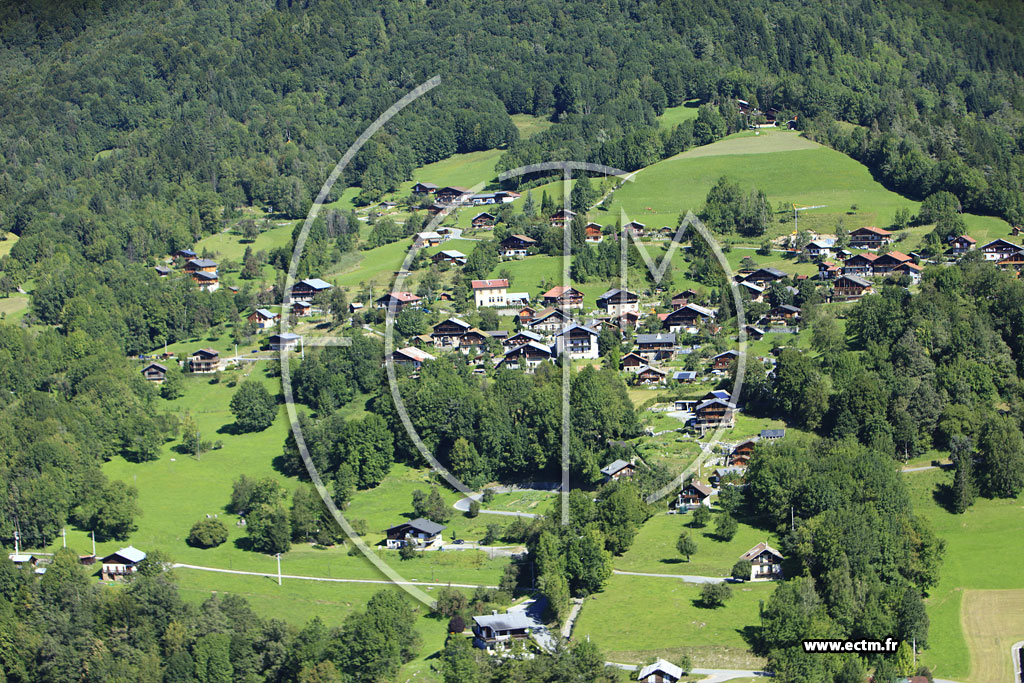 Photo arienne de Servoz (Le Mont)