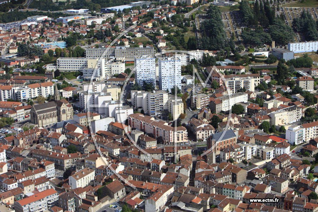 Photo arienne de Firminy (Centre)