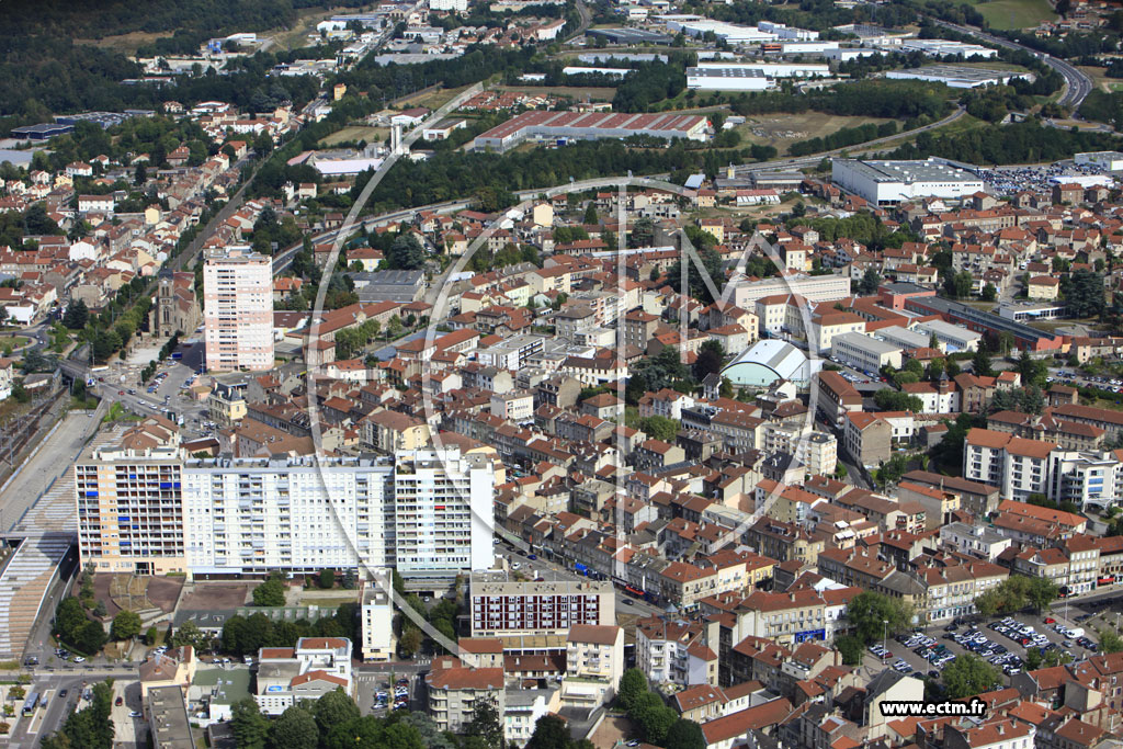 Photo arienne de Firminy (Centre)
