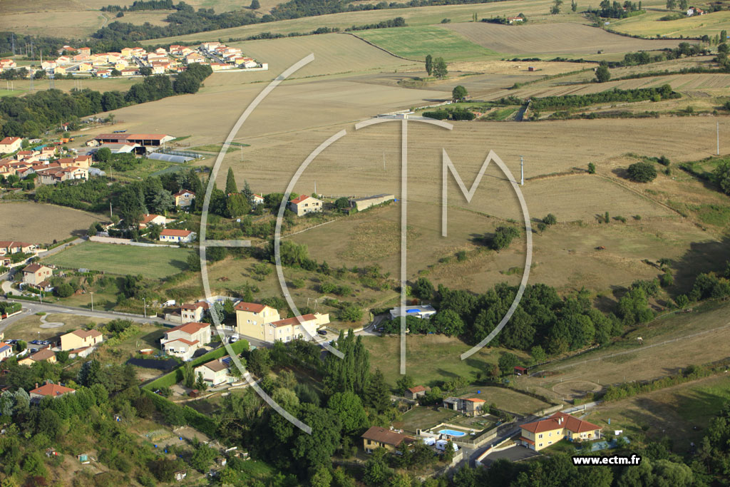 Photo arienne de Lorette (Plaine de Grzieux)