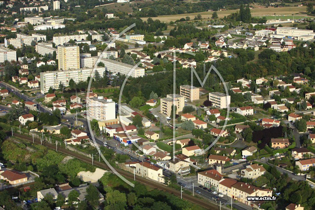 Photo arienne de Lorette (Plaine de Grzieux)