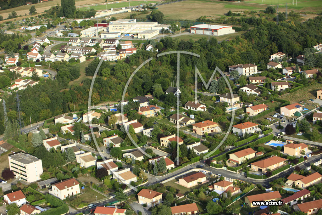 Photo arienne de Lorette (Plaine de Grzieux)