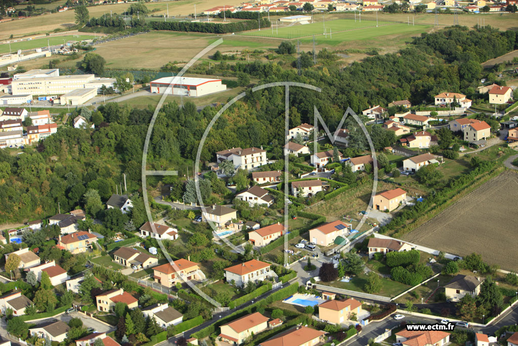 Photo arienne de Lorette (Plaine de Grzieux)