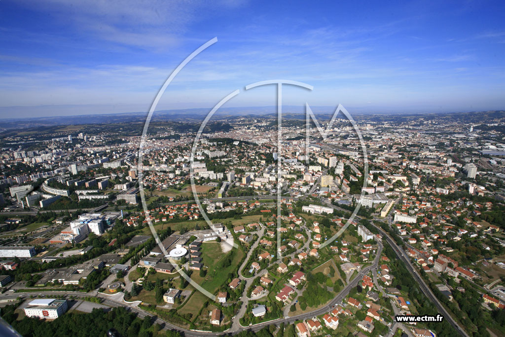 Photo arienne de Saint-Etienne