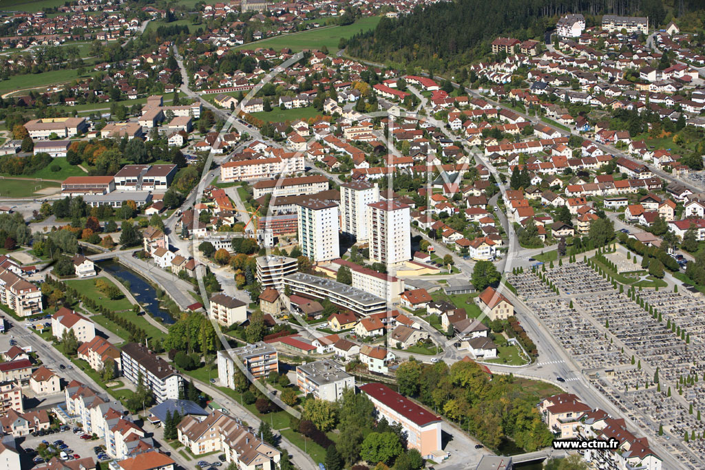 Photo arienne de Pontarlier