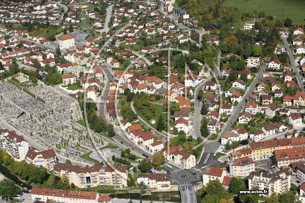 Photo arienne de Pontarlier (Rue de Morteau)