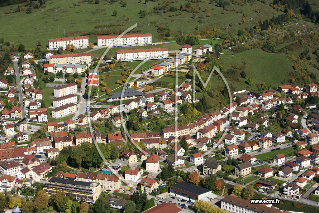 Photo arienne de Pontarlier (Rue des Lavaux)