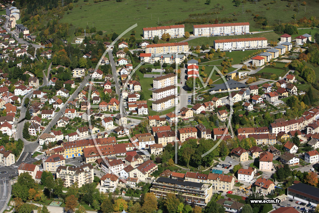 Photo arienne de Pontarlier (Rue des Lavaux)