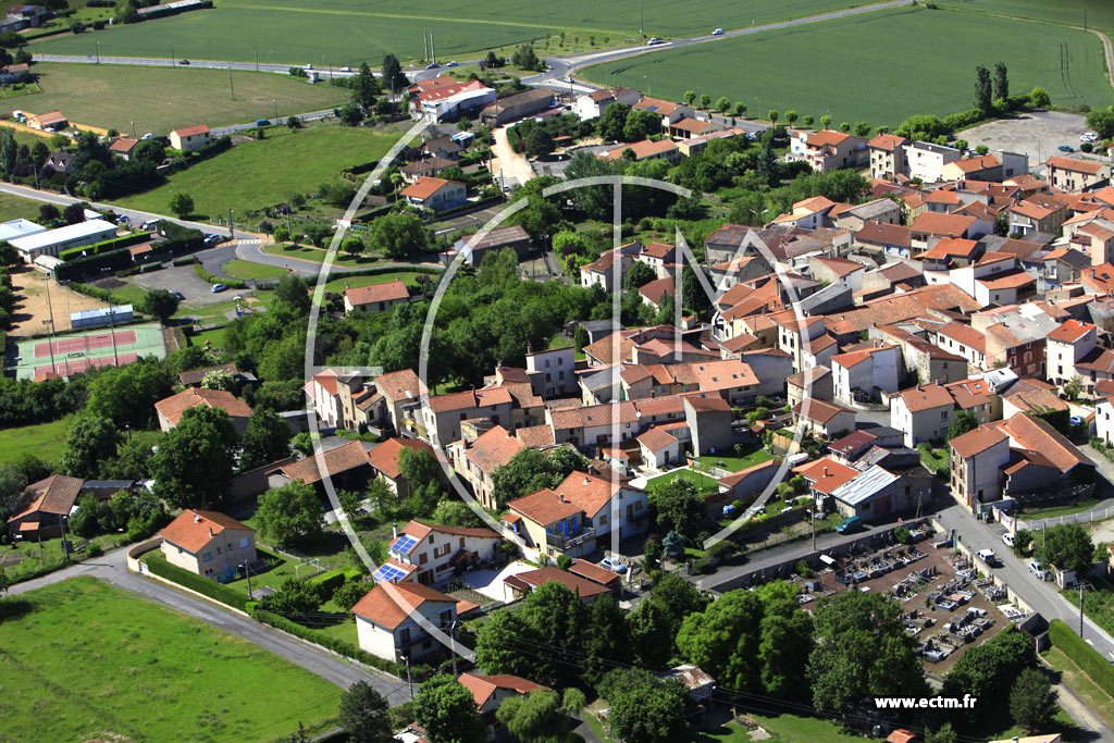 Photo arienne de Prignat-sur-Allier
