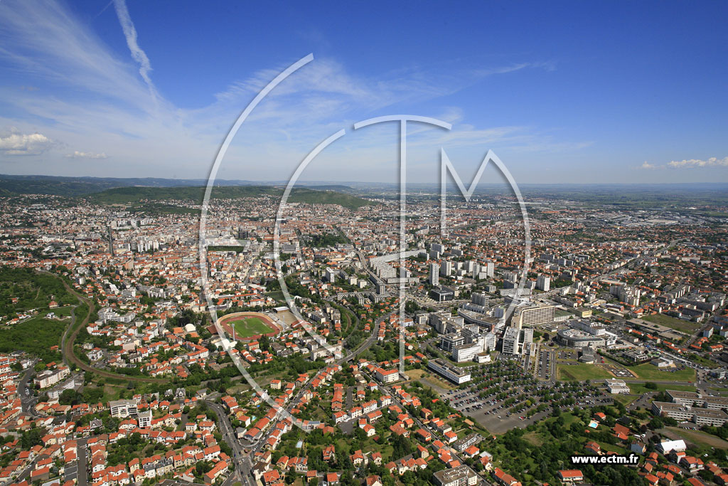 Photo arienne de Clermont-Ferrand
