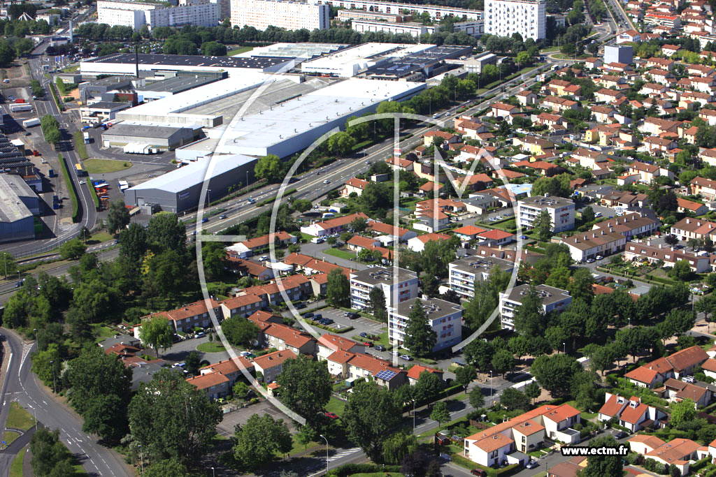 Photo arienne de Clermont-Ferrand (Quartier de la Plaine)