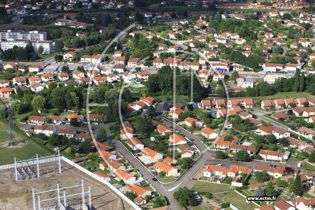 Photo arienne de Riorges (Rue Gilberte du Martray)