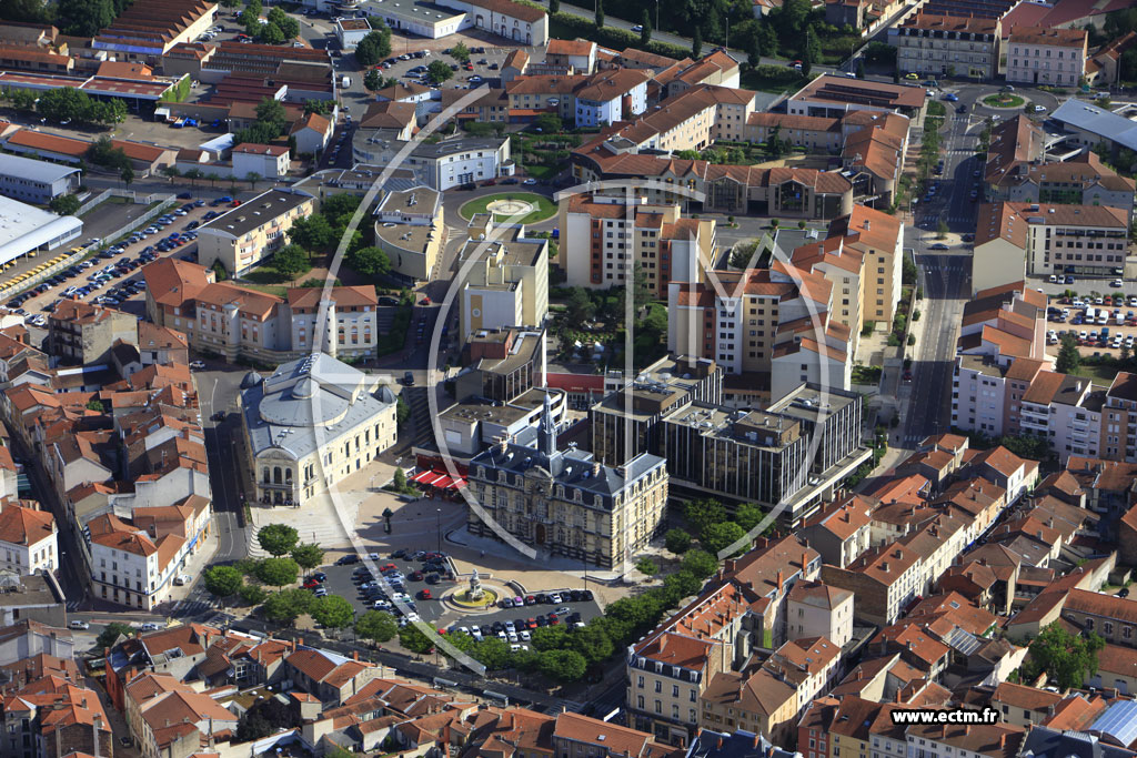 Photo arienne de Roanne (Quartier Centre)