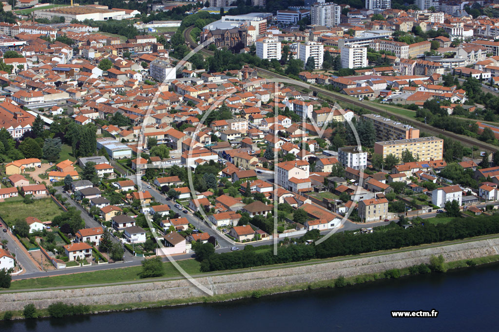Photo arienne de Roanne (Quartier de Clermont)