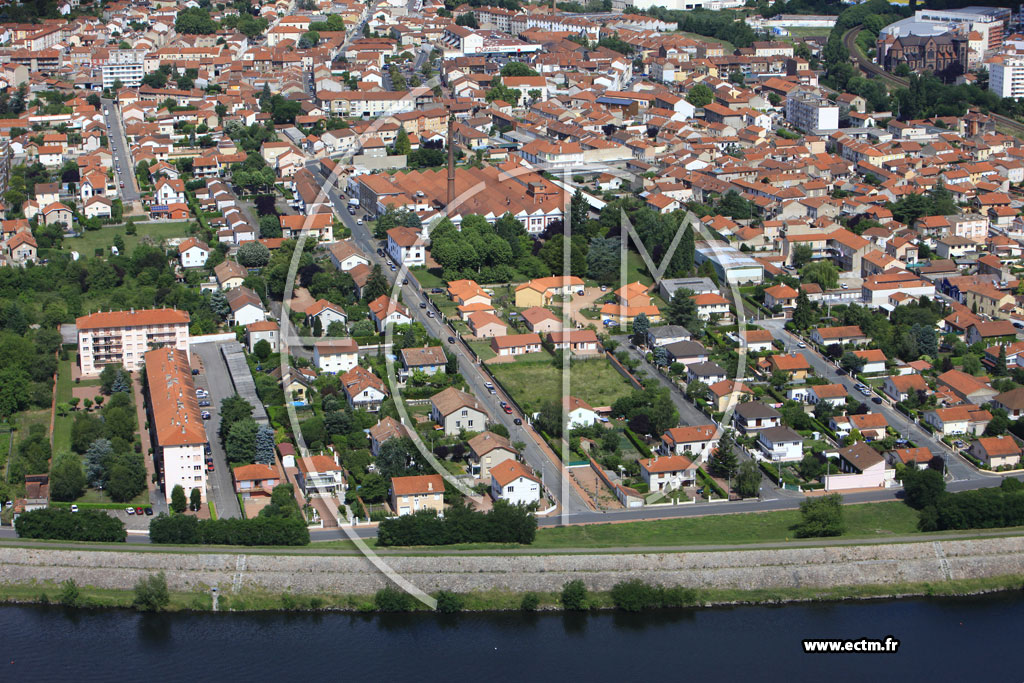 Photo arienne de Roanne (Quartier de Clermont)