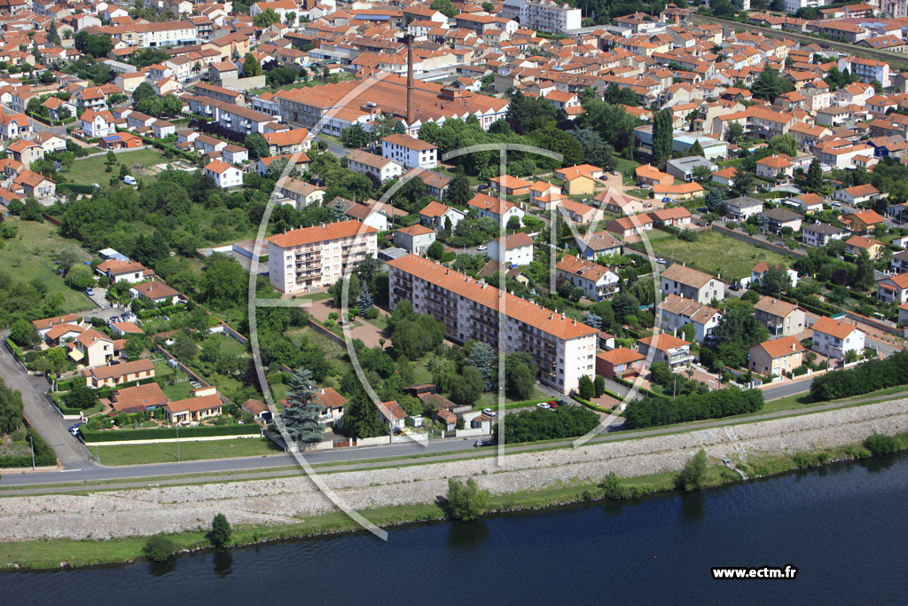 Photo arienne de Roanne (Quartier de Clermont)
