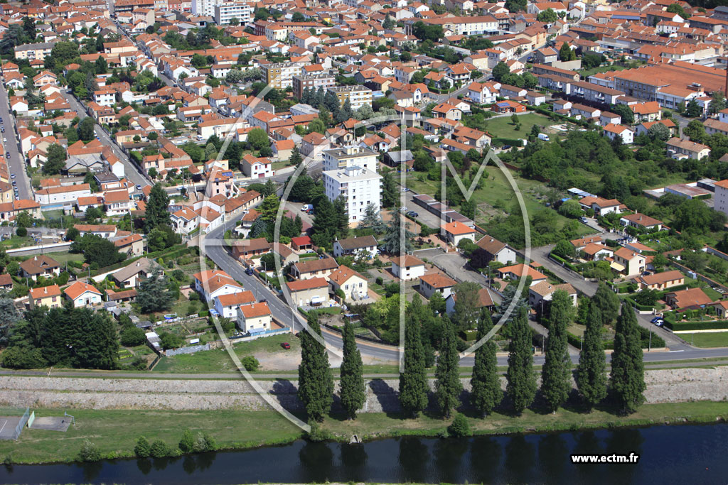 Photo arienne de Roanne (Quartier de Clermont)