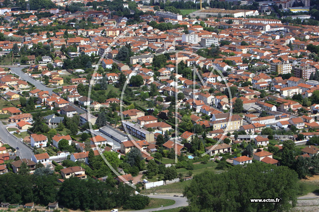 Photo arienne de Roanne (Quartier de Clermont)