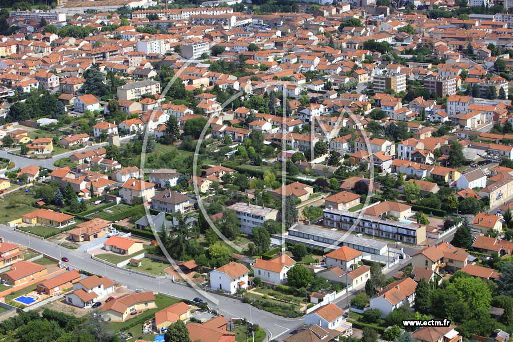 Photo arienne de Roanne (Quartier de Clermont)