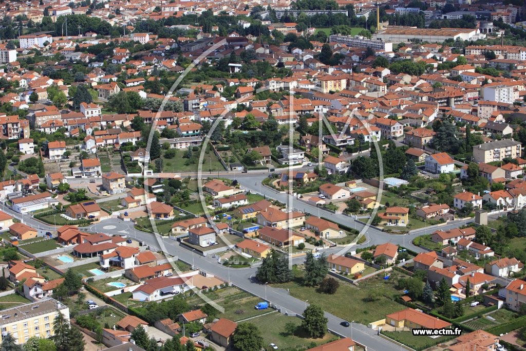 Photo arienne de Roanne (Quartier de Clermont)
