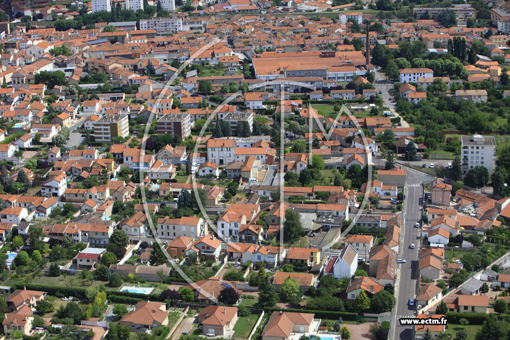 Photo arienne de Roanne (Quartier de Clermont)