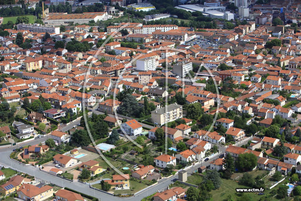 Photo arienne de Roanne (Quartier de Clermont)