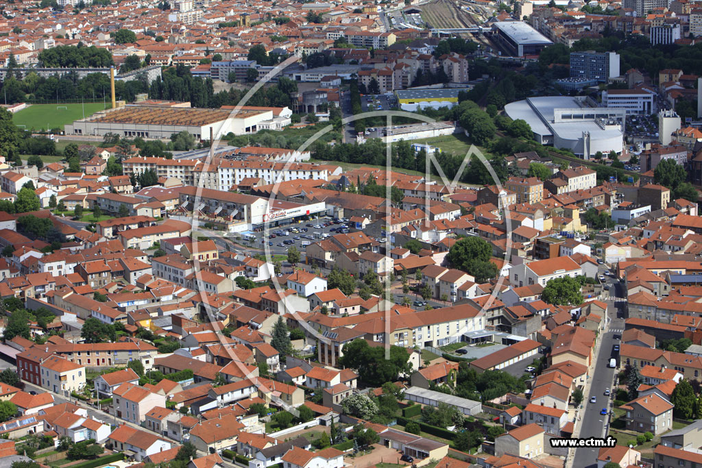 Photo arienne de Roanne (Quartier de Clermont)