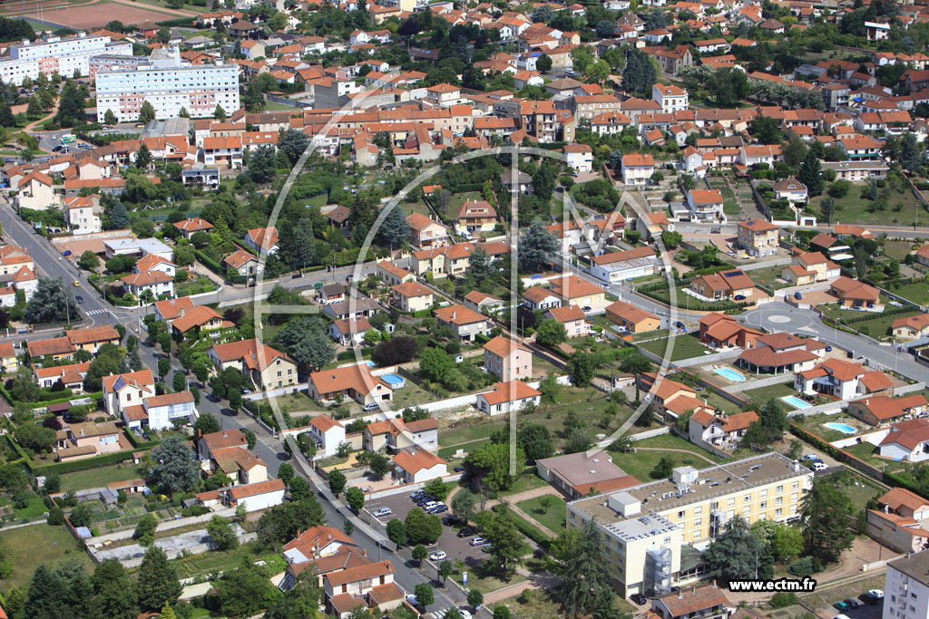 Photo arienne de Roanne (Quartier de Clermont)