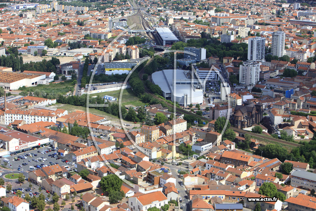 Photo arienne de Roanne (Quartier de Clermont)