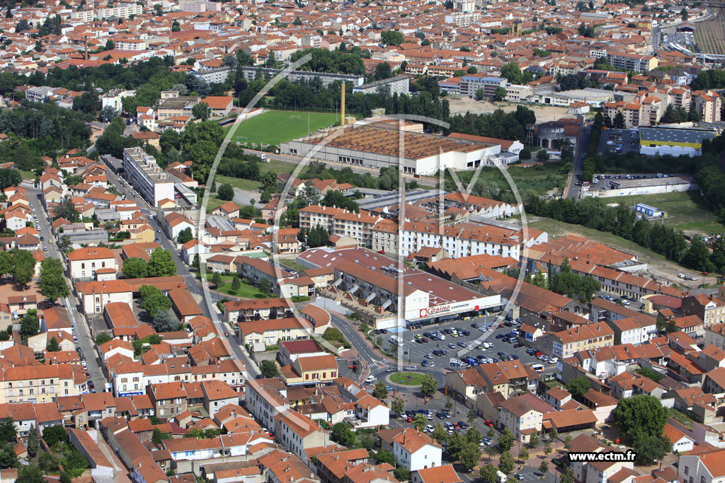 Photo arienne de Roanne (Quartier de Clermont)