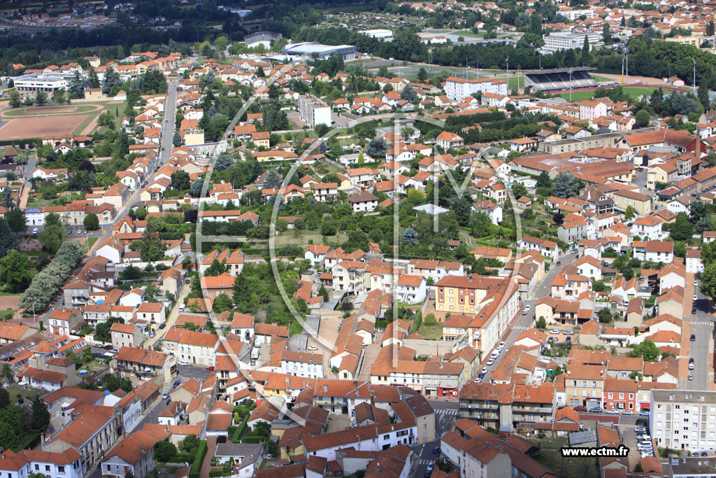 Photo arienne de Roanne (Quartier de Clermont)