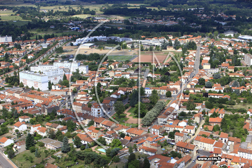 Photo arienne de Roanne (Quartier de Clermont)