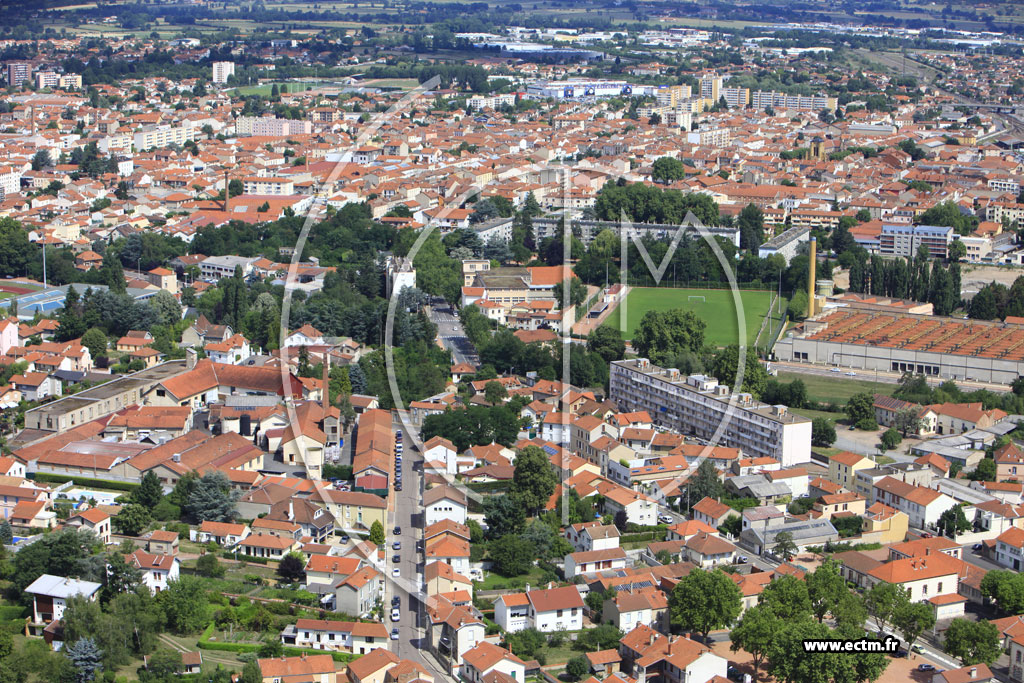 Photo arienne de Roanne (Quartier de Clermont)