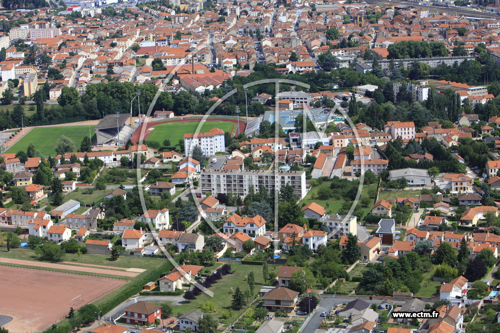 Photo arienne de Roanne (Quartier de Clermont)