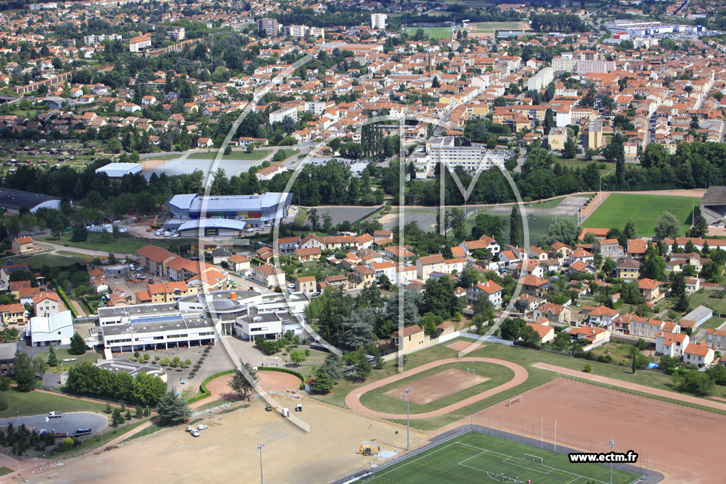 Photo arienne de Roanne (Quartier de Clermont)