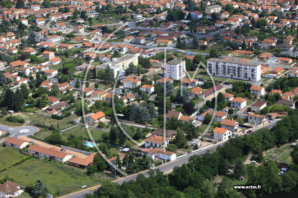 Photo arienne de Roanne (Quartier de Clermont)