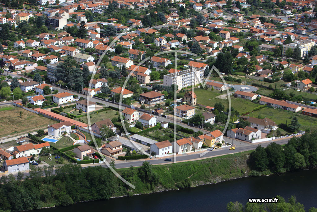 Photo arienne de Roanne (Quartier de Clermont)