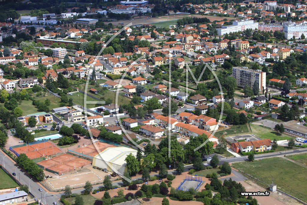 Photo arienne de Roanne (Quartier de Clermont)
