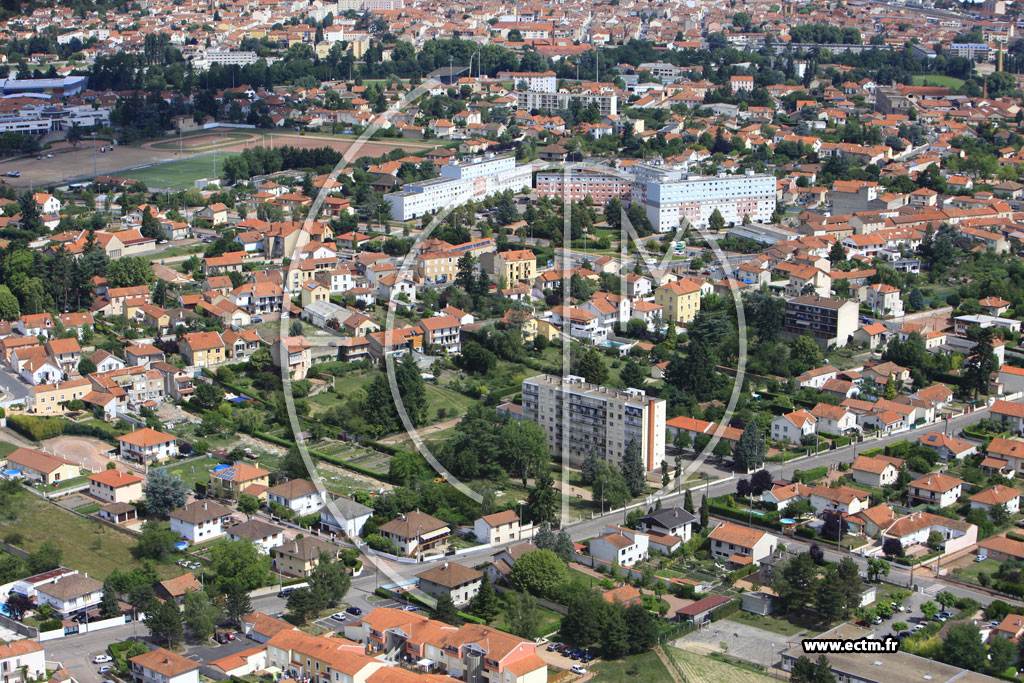 Photo arienne de Roanne (Quartier de Clermont)